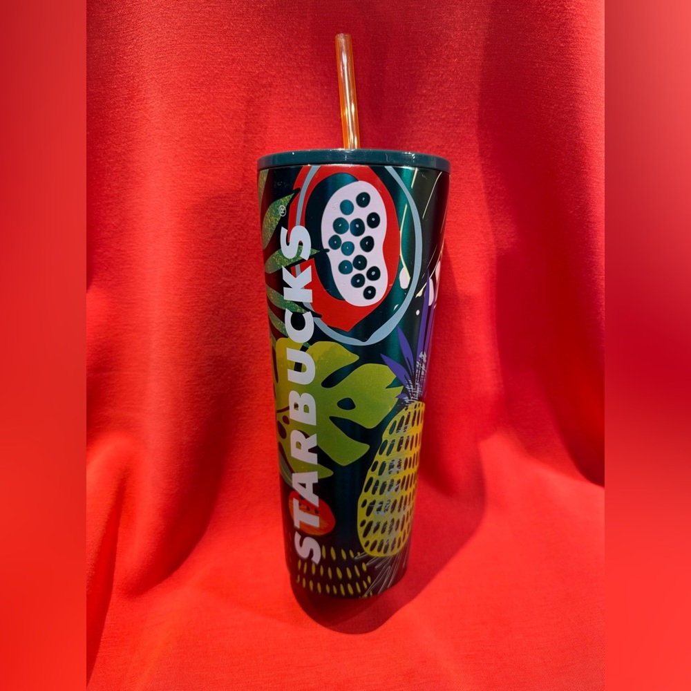 Starbucks Colorful Hawaii Tropical Leaf Tumbler